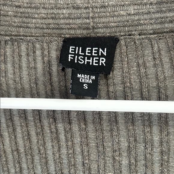 Eileen Fisher Ribbed Gray Cardigan - Picture 2 of 4